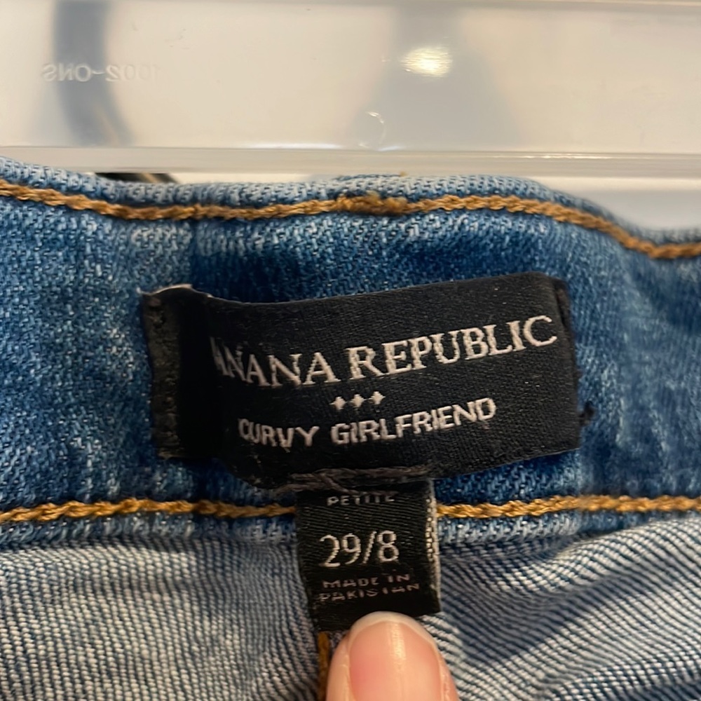 High rise curvy petite girlfriend jeans Banana